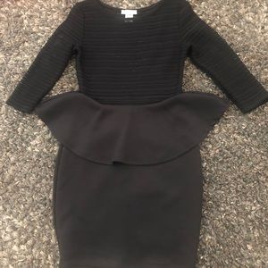 Black peplum dress